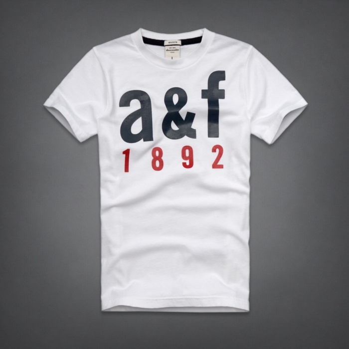 Abercrombie Fitch Hombres De Cuello Redondo Corto Remera AF5171